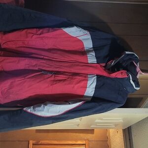 Columbia Men's Red and Black Ski Jacket